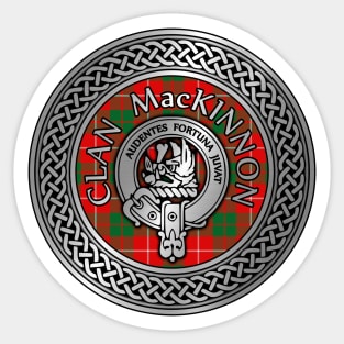 Clan MacKinnon Crest & Tartan Knot Sticker